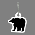 Zippy Clip - Grizzly Bear Silhouette Tag W/ Clip Tab